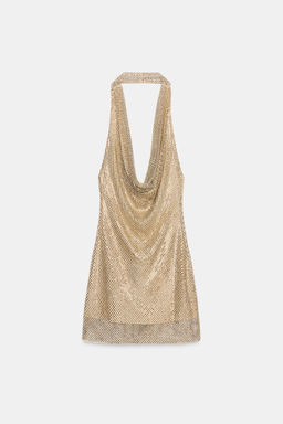 SPARKLY HALTERNECK DRESS - Zara фото 6
