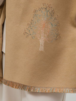 Большой теплый двусторонний палантин В СОСТАВЕ ШЕРСТЬ - Tantino фото 6