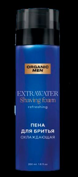 Organic Men Пена для бритья охлаждающая "EXTRAWATER" 200мл. 6