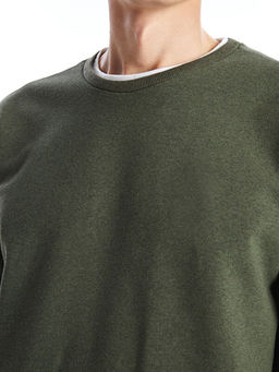 Bisiklet Yaka Uzun Kollu Erkek Sweatshirt