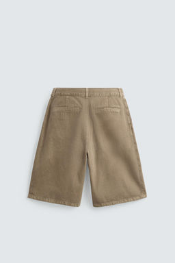 BERMUDA RELAXED FIT  PLIEGUES / Beige