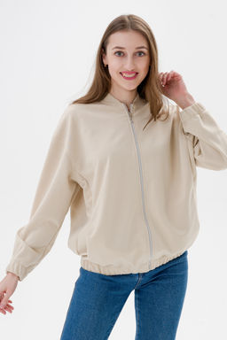 Бомбер из коттон фита песочный макси - Амадэль фото 11