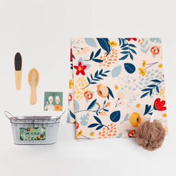 Набор подарочный Этель Time to relax, 5 предметов, полотенце, мочалка, расчёска фото 2