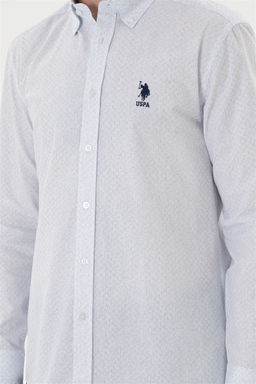 Мужская голубая рубашка с длинным рукавом - U.s. polo assn фото 6