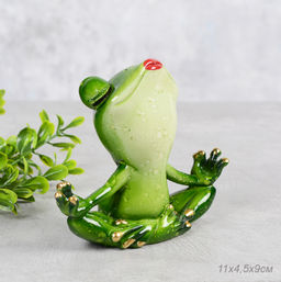 Фигурка Лягушка Йога 9х11 см / YX99056D /уп 2/48/