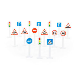 Набор дорожных знаков №1 (16 элементов) (в пакете) - Полесье фото 4