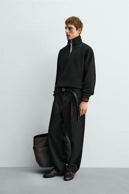 SUDADERA CUELLO CREMALLERA CINTA AARON LEVINE X ZARA / Negro  фото 4