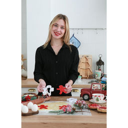 Форма для печенья Доляна «Пряничный человечек», двусторонние печати 3 шт., пресс, 13×11×3.5 см, МИКС