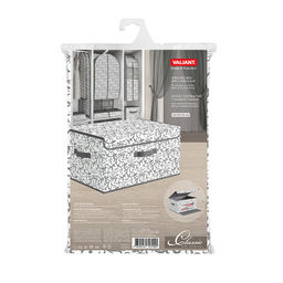 Короб стеллажный с откидной стенкой, с крышкой, 50*35*25 см, CLASSIC GREY, шт - Valiant фото 7