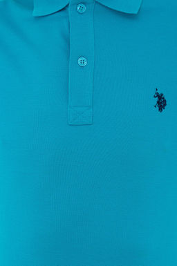 Футболка U.S. Polo Assn Petrol с воротником-поло хлопок  фото 10