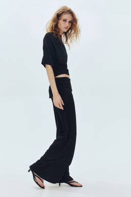 Pantal?n drapeado en punto fino - H&m фото 6