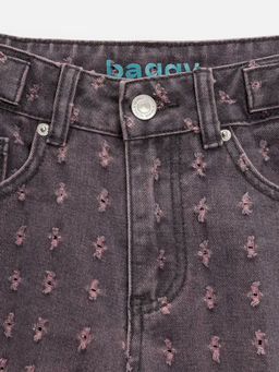 ACOOLA / Брюки джинсовые детские для девочек Sfunks серо-розовый  фото 2