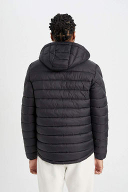 Водоотталкивающая приталенная куртка-пуховик DeFactoFit с капюшоном  фото 7