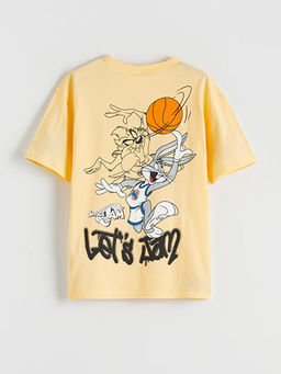 Bisiklet Yaka Bugs Bunny Bask?l? Erkek ?ocuk Ti??rt