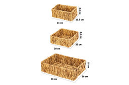 Набор 3 плетеных корзин 36*26*10 см - Elan gallery фото 2