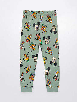 Bisiklet Yaka Uzun Kollu Mickey Mouse Bask?l? Erkek Bebek Pijama Tak?m? - Waikiki фото 3