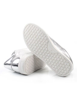 03-C1-1C GREY/SILVER Полуботинки спортивные женские (натуральная кожа)