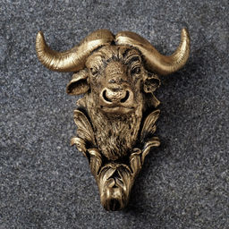 Настенный крючок декоративный «Буйвол», под бронзу, 7×10×12 см