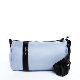 Сумка молодёжная на молнии, 29×11×15 см, голубая