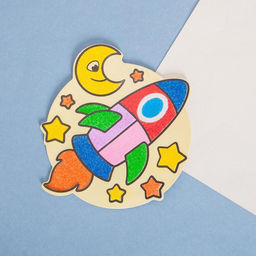 Фреска форменная с блёстками «Ракета»