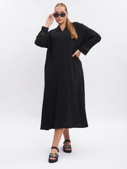 Платье из муслина с кружевом PP68001BLK01 - Артесса фото 12