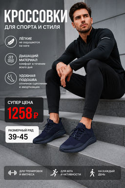 03-1000-3 DK. BLUE Кроссовки-носки мужские Снокеры (эластичный текстиль)