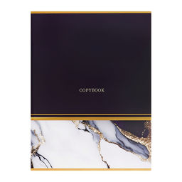 Цена за 2 шт. Тетрадь А4, 80 листов в клетку Calligrata Мрамор синий с золотым, обложка мелованный картон, глянцевая ламинация, блок офсет