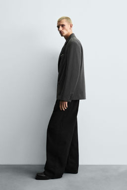 STRIPED OVERSIZE FIT BLAZER - Zara фото 4