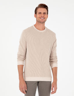 Bej Regular Fit Sweatshirt