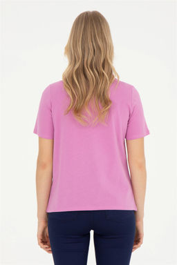 Женская фиолетовая футболка - U.s. polo assn фото 5