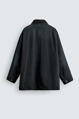 DENIM JACKET WITH COMBINED COLLAR - Zara фото 9