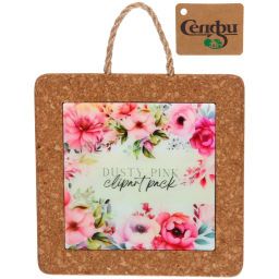 Цена за 2 шт. Подставка декоративная 14,5*14,5см "Пионы"