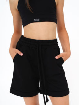 Шорты трикотажные, черные - Inzibe фото 3