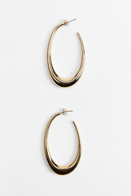 OVAL HOOP EARRINGS - Zara фото 3