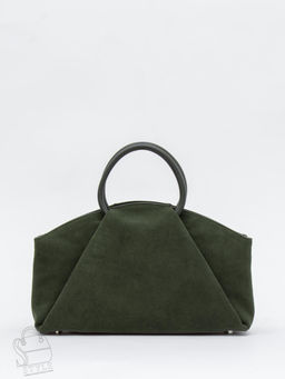 Сумка женская кожаная 1126MF gray green Polina&Eiterou