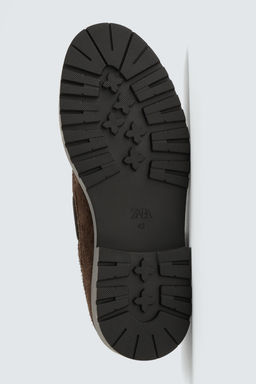 ANIMAL PRINT LEATHER DECK SHOES - Zara фото 4