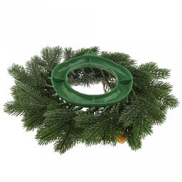 Декоративный венок Елка с ягодой д29см, пластик, зеленый патина (Россия) - Домашняя мода фото 5