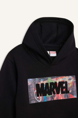 Толстая толстовка с капюшоном Marvel Avengers для мальчиков - Defacto фото 8