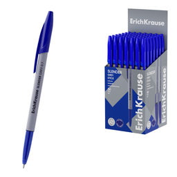 Цена за 50 шт. Ручка шариковая ErichKrause Slender® Stick Grey 0.7, Super Glide Technology, цвет чернил синий (в коробке по 50 шт.)