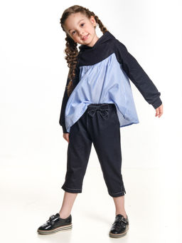 Джемпер для девочки UD 6259 т.джинс/клетка - Mini maxi фото 2