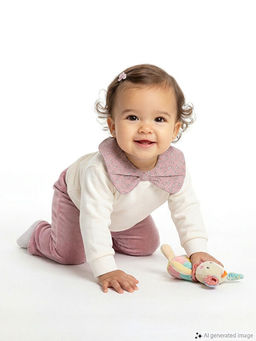 Bisiklet Yaka K?z Bebek Sweatshirt ve Tayt 2li