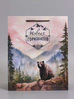 Пакет подарочный ламинированный «Северный характер», 26×12×32 см