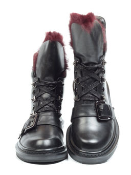 01-H001-3637-N380K BLACK Ботинки демисезонные женские (натуральная кожа, байка)