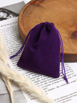 Набор мешочков бархатных 50 шт. 10×12 см, фиолетовый