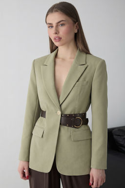 Tas Kendinden Kemerli Blazer Ceket TWOSS26BC00040 - Trendyolmilla фото 10