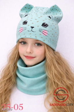 Шапка и снуд для девочки