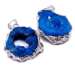 Подвеска из камня Пирит синий наделяет силой и энергий для достижения целей 4см