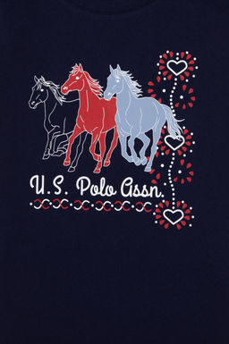 K_z _ocuk Lacivert Ti__rt Sepette S_rpriz _ndirim - U.s. polo assn фото 3