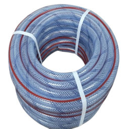 Шланг ПВХ армированный 3-х слойный 18х24мм 3/4" GARNET FOOD GRADE с красной полосой 25м 104156