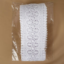 Кружево гипюровое, 83 мм, 11±1 м, белое